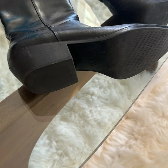 Zara Women Cowboy-heel boots 7052/001/040 - Picture 5 of 6